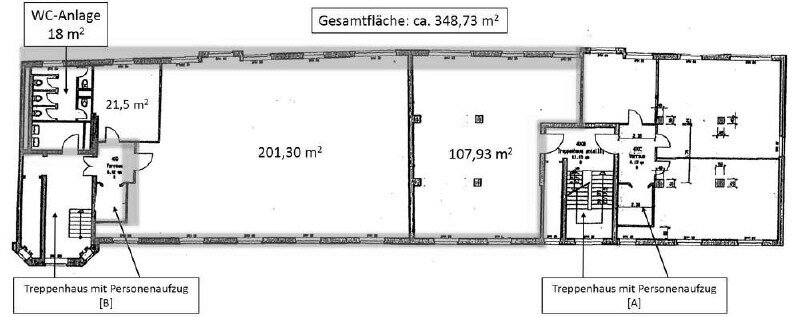 Büro-/Praxisfläche zur Miete 7,50 € 348,7 m²<br/>Bürofläche Plauen (Würzburger Str.-West) Dresden 01187