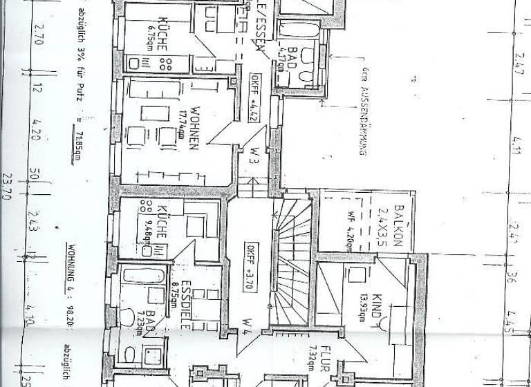 Wohnung zur Miete 360 € 3 Zimmer 70 m²<br/>Wohnfläche Bachstr. 2 Ostvorstadt Plauen 08527