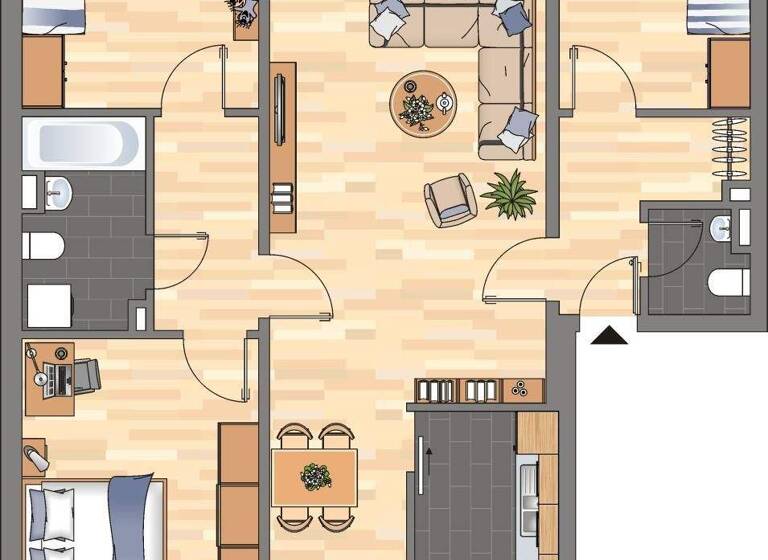 Wohnung zur Miete 705 € 4 Zimmer 89,2 m² 3. Geschoss frei ab 18.03.2026 Eiderstraße 28 Weststadt Braunschweig 38120