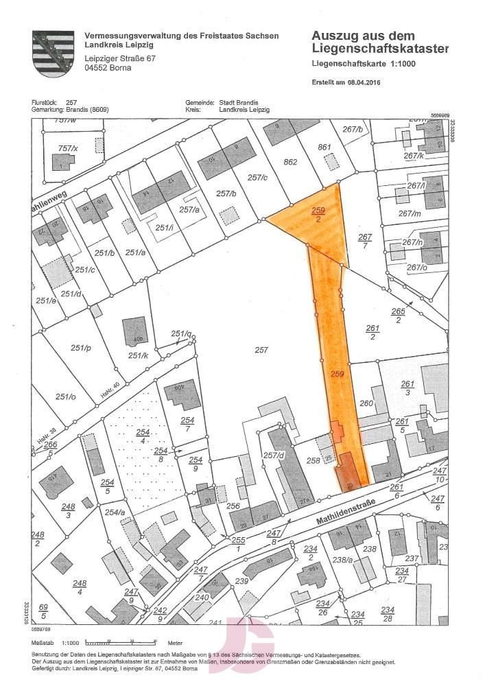 Mehrfamilienhaus zum Kauf 360.000 € 8 Zimmer 178 m²<br/>Wohnfläche 1.897 m²<br/>Grundstück Mathildenstraße 23 Brandis Brandis 04821