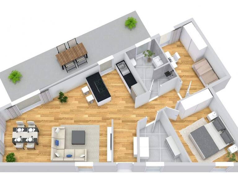 Terrassenwohnung zum Kauf - Erstbezug 417.900 € 3 Zimmer 92,8 m² 2 Geschosse Breimerwinkel 4 Alt-Langenhagen Langenhagen 30853