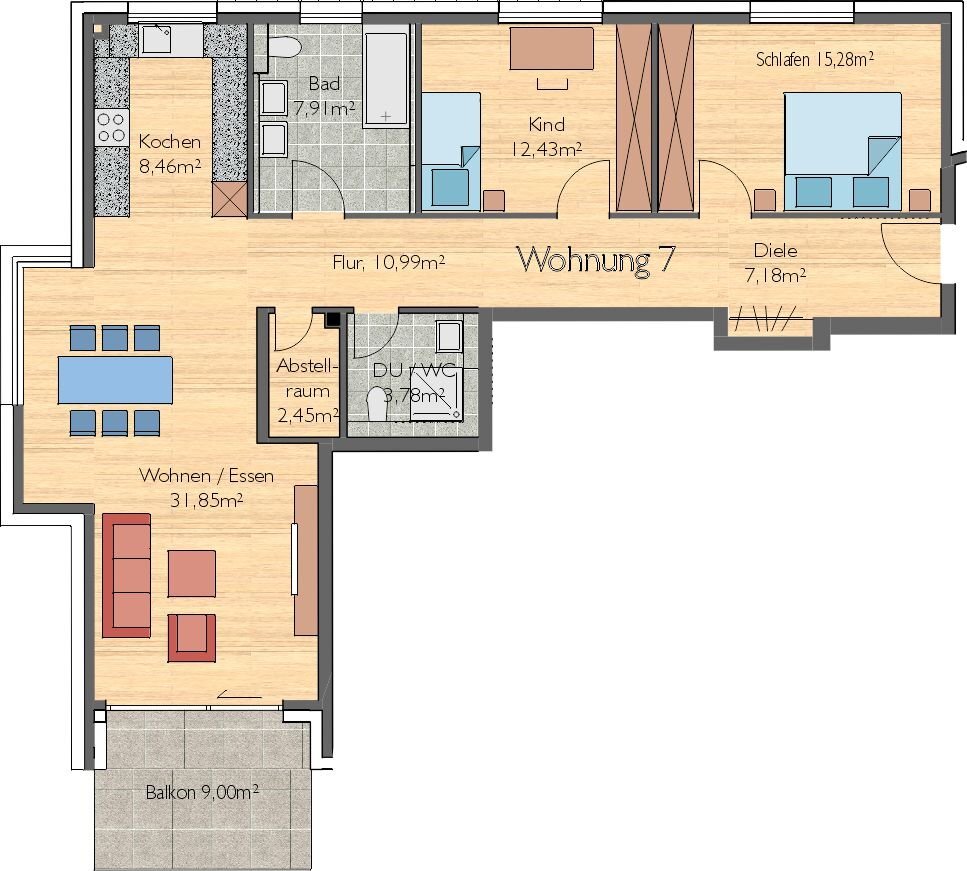 Wohnung zum Kauf provisionsfrei 583.900 € 3 Zimmer 105 m²<br/>Wohnfläche 1.<br/>Geschoss Mühlstraße 1 Herrenberg Herrenberg 71083