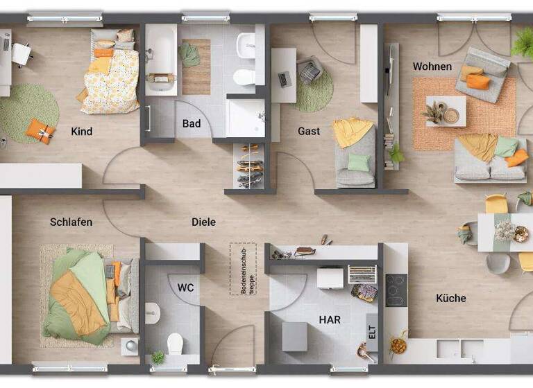 Bungalow zum Kauf - Erstbezug provisionsfrei 314.350 € 4 Zimmer 100 m² 710 m² Grundstück Westerholz Wesendorf 29392