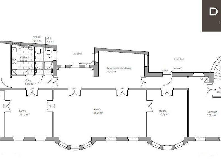 Büro zur Miete 18,40 € Wien 1080