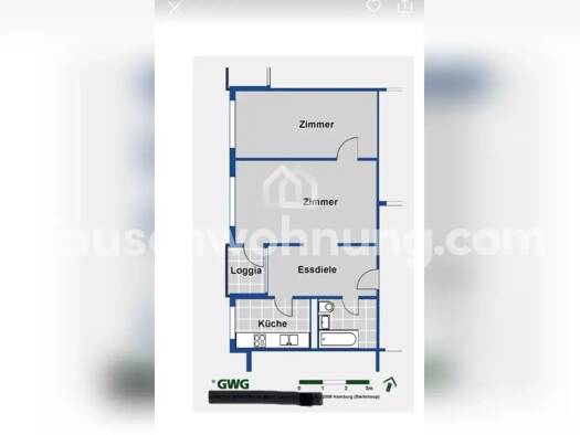 Wohnung zur Miete Tauschwohnung 450 € 2 Zimmer 59 m² 2. Geschoss Steilshoop Hamburg 22309