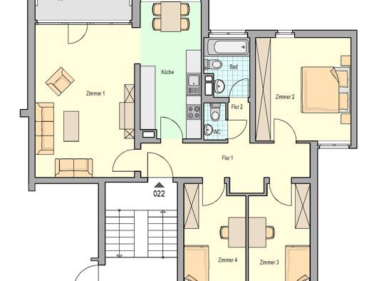 Wohnung zur Miete nur mit Wohnberechtigungsschein 603 € 4 Zimmer 92,7 m² 3. Geschoss frei ab 01.11.2026 Ehrang Trier 54293