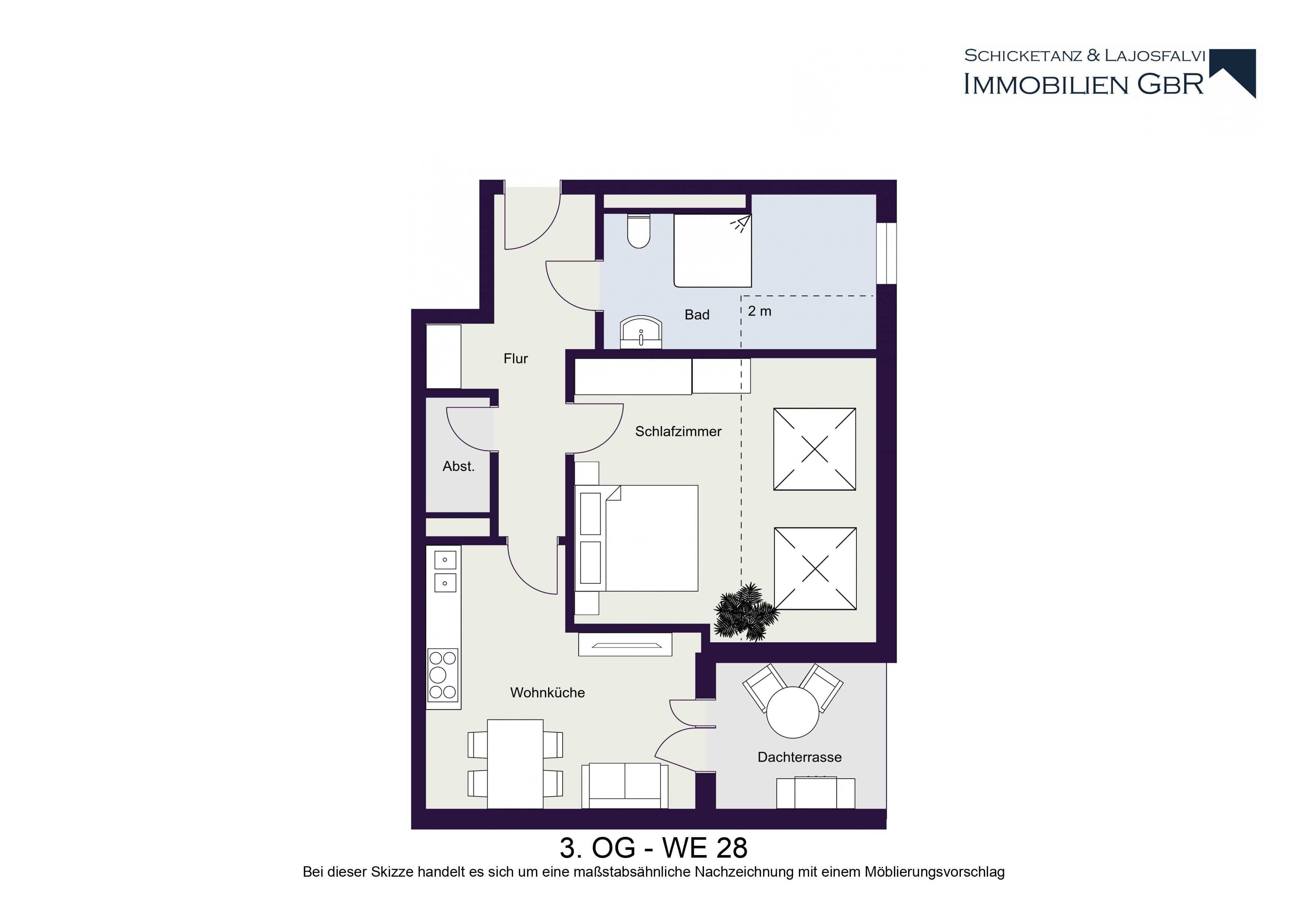 Wohnung zur Miete nur mit Wohnberechtigungsschein 371 € 2 Zimmer 57,2 m²<br/>Wohnfläche 3.<br/>Geschoss ab sofort<br/>Verfügbarkeit Plaußig-Portitz Leipzig 04349