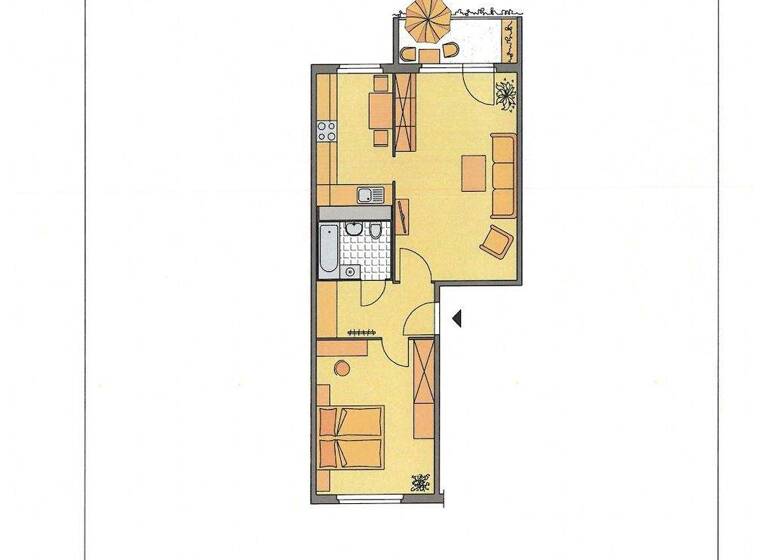 Wohnung zur Miete 310 € 2 Zimmer 55,1 m² 4. Geschoss frei ab 01.03.2026 Franz-Stephan-Straße 13 Lusan Gera 07549