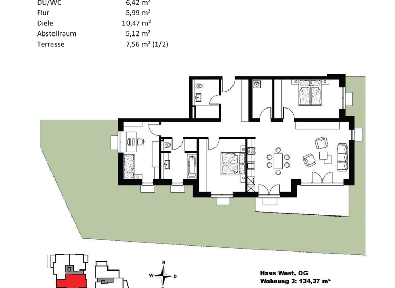 Wohnung zur Miete - Erstbezug 1.675 € 4 Zimmer 134 m² Alzenau 63755
