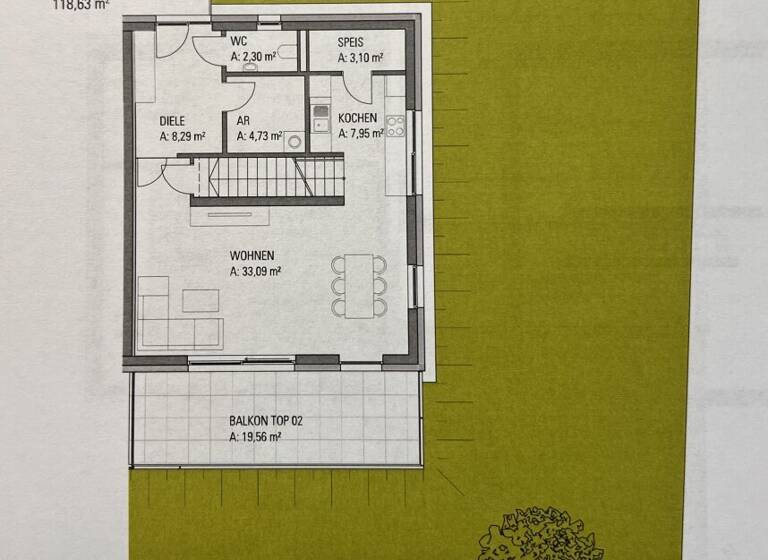 Wohnung zur Miete 1.615 € 4 Zimmer 118,6 m² 2. Geschoss Gleisdorf 8200