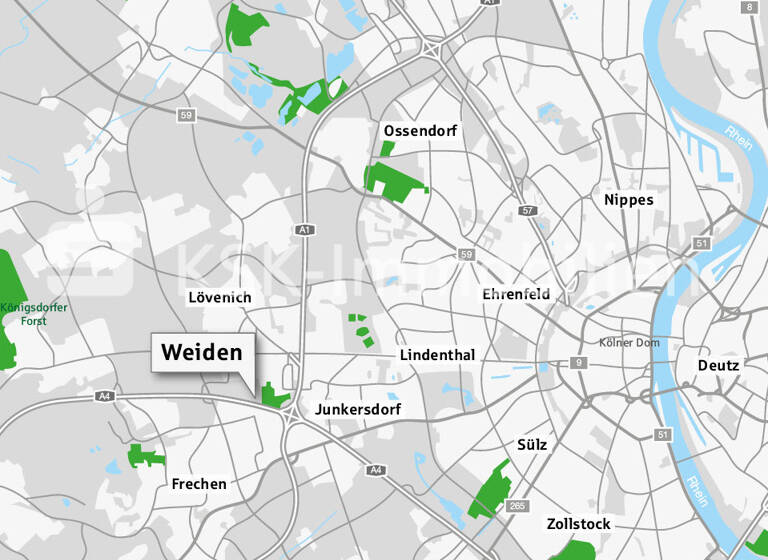 Wohnung zum Kauf - Neubau 564.900 € 3 Zimmer 76,7 m² EG Weiden Köln 50859