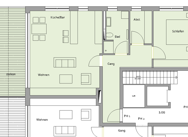 Penthouse zur Miete 1.400 € 3 Zimmer 86 m² 6. Geschoss Friedrich-Ebert-Str. 7 Burghausen 84489