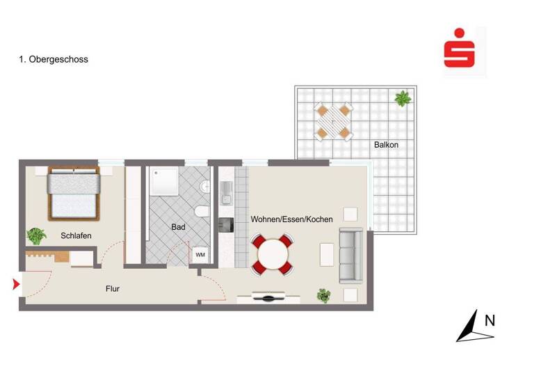 Wohnung zur Miete 800 € 2 Zimmer 69,3 m² 1. Geschoss frei ab sofort Kelheim 93309