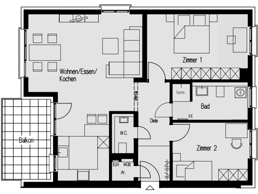 Wohnung zur Miete - Erstbezug 1.780 € 3 Zimmer 89 m² frei ab sofort Biebrich Biebrich 65203