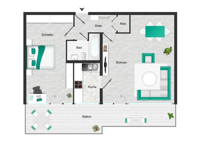 Wohnung zum Kauf 195.000 € 2 Zimmer 66,7 m²<br/>Wohnfläche 1.<br/>Geschoss ab sofort<br/>Verfügbarkeit Weiden Köln 50858