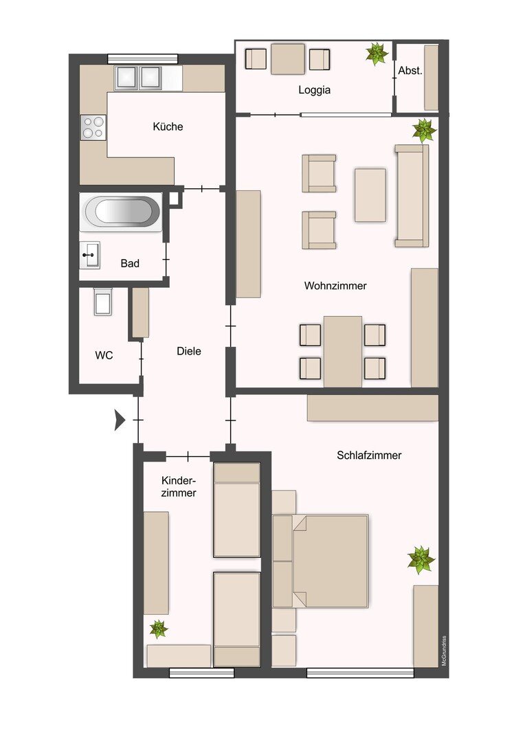 Wohnung zum Kauf provisionsfrei 255.000 € 3 Zimmer 67 m²<br/>Wohnfläche Metzingen Metzingen 72555