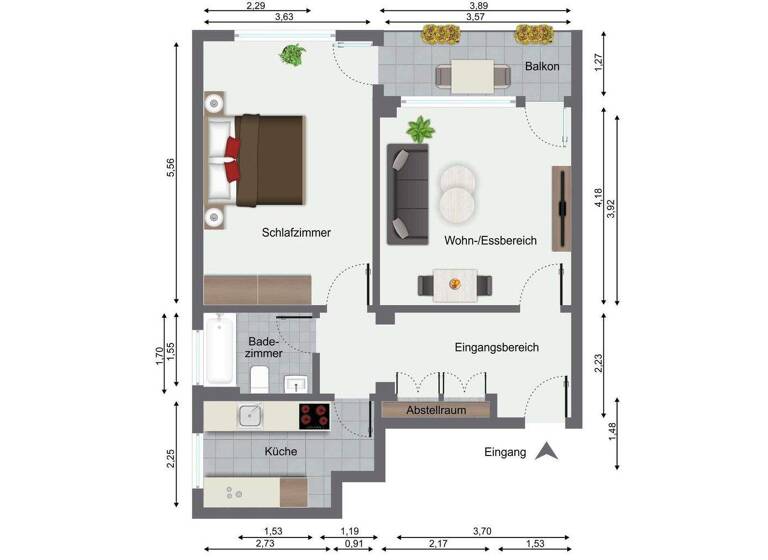 Wohnung zum Kauf 185.000 € 2 Zimmer 60 m² Hausen Obertshausen 63179