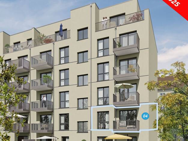 Wohnung zum Kauf - Neubau provisionsfrei 530.500 € 3 Zimmer 74,1 m² 1. Geschoss Hubertusstrasse 17 Lichtenberg Berlin 10365