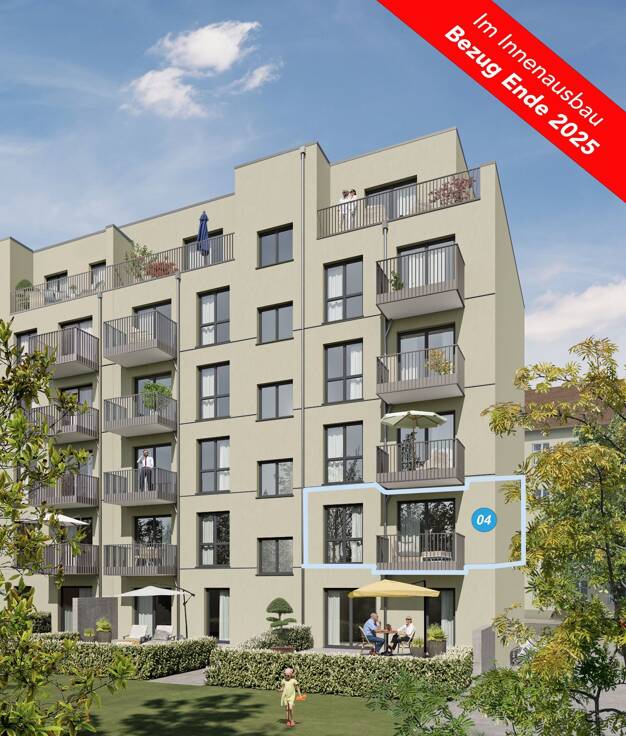 Wohnung zum Kauf - Neubau provisionsfrei 530.500 € 3 Zimmer 74,1 m² 1. Geschoss Hubertusstrasse 17 Lichtenberg Berlin 10365