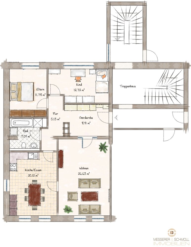 Wohnung zur Miete 920 € 3 Zimmer 94 m²<br/>Wohnfläche 2.<br/>Geschoss 01.04.2025<br/>Verfügbarkeit Nikola Landshut 84034