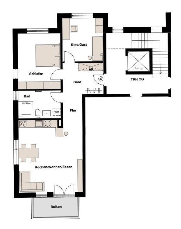 Wohnung zum Kauf provisionsfrei 459.000 € 3 Zimmer 78,3 m²<br/>Wohnfläche 1.<br/>Geschoss Ronhof 151 Fürth 90765