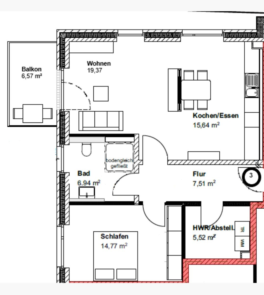 Wohnung zur Miete 735 € 2 Zimmer 73 m²<br/>Wohnfläche 1.<br/>Geschoss Haselünne Haselünne 49740