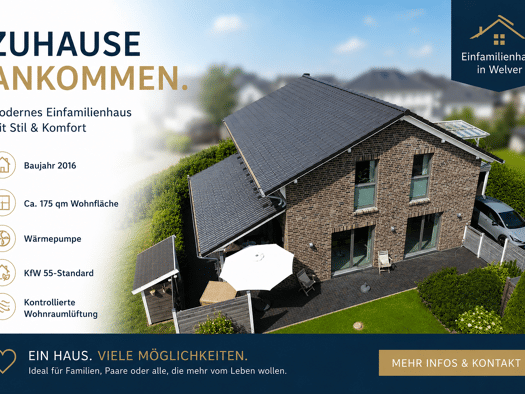 Einfamilienhaus zum Kauf provisionsfrei 589.000 € 7 Zimmer 175 m² 632 m² Grundstück frei ab 31.08.2027 Welver Welver 59514