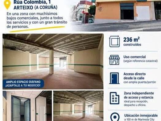 Verkaufsfläche zur Miete 700 € 236 m² Verkaufsfläche Calle Colombia, 1 Arteixo 15140