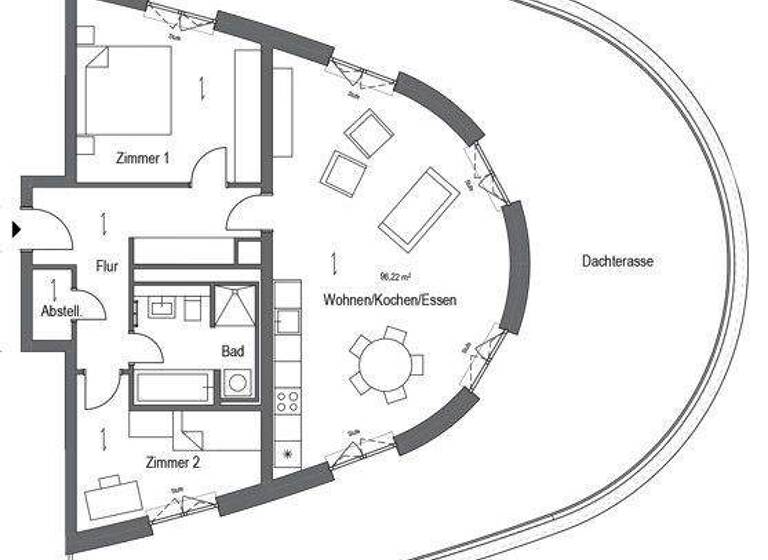 Wohnung zur Miete 1.954 € 3 Zimmer 131,2 m² 5. Geschoss Parkstraße 23 Spandau Berlin 13585
