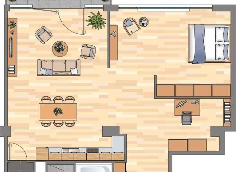 Studio zur Miete - Erstbezug 1.189 € 1 Zimmer 100,7 m² 1. Geschoss Am Tabakquartier 54 Woltmershausen Bremen 28197