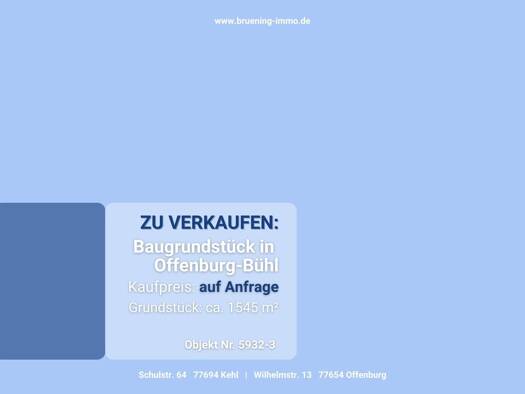 Grundstück zum Kauf 1.545 m² Grundstück Bühl Offenburg 77652