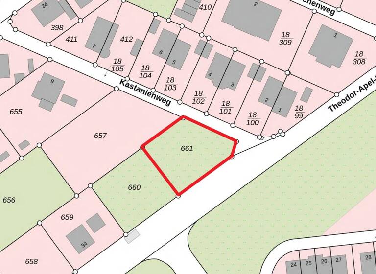 Grundstück zum Kauf 128.800 € 678 m² Grundstück Kastanienweg Ermlitz Schkopau OT Ermlitz 06258
