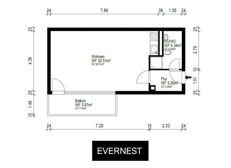 Studio zum Kauf 120.000 € 1 Zimmer 43,8 m² 7. Geschoss Limburgerhof 67117