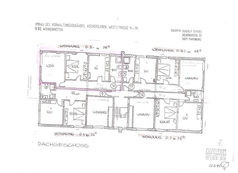 Wohnung zur Miete 507 € 2 Zimmer 78 m² 1. Geschoss Aschersleben 06449