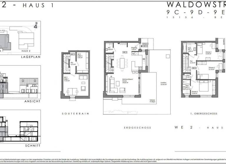 Terrassenwohnung zum Kauf - Erstbezug provisionsfrei 850.000 € 4,5 Zimmer 142 m² Waldowstrasse 9 Niederschönhausen Berlin 13156
