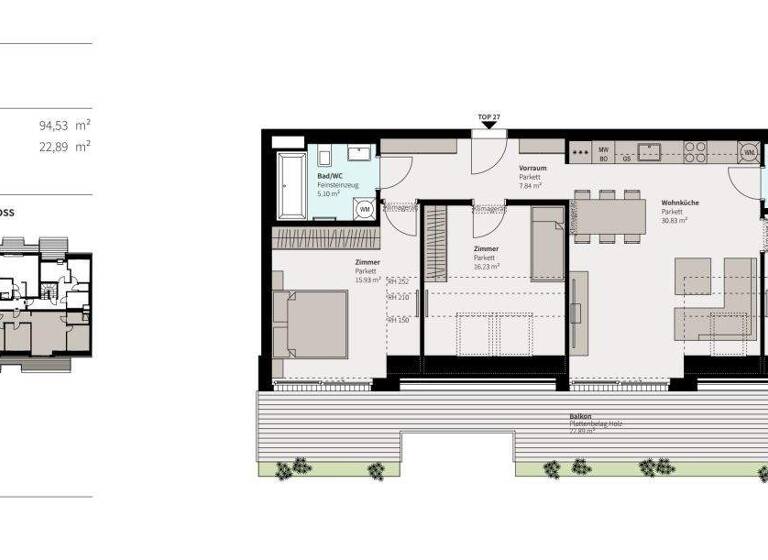 Wohnung zum Kauf 625.000 € 4 Zimmer 94,5 m² Erzherzog Karl Strasse 74 Wien 1220