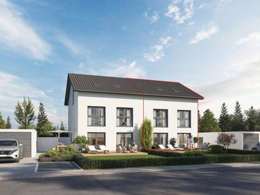 Doppelhaushälfte zum Kauf - Erstbezug provisionsfrei 749.000 € 5 Zimmer 203 m² 401,5 m² Grundstück Adlkofen 84166