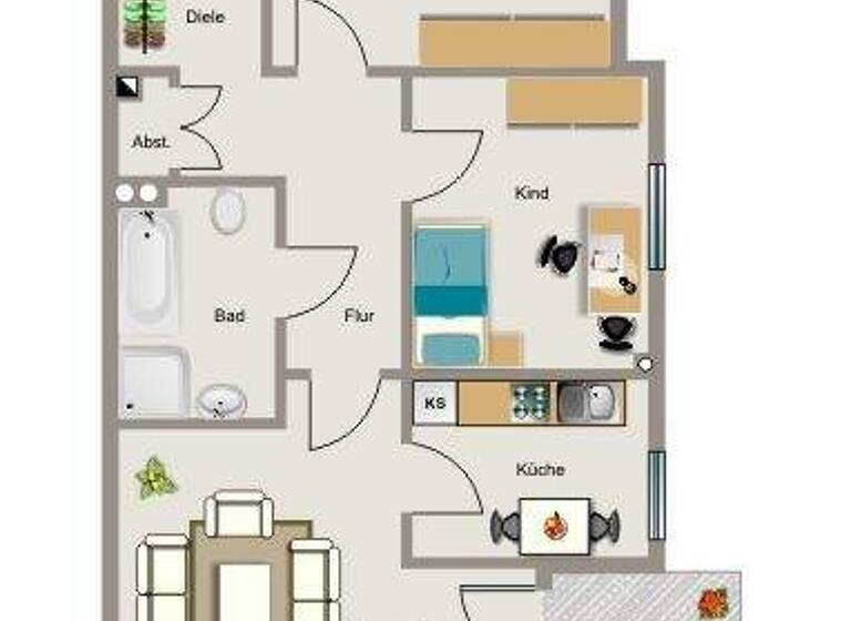 Wohnung zur Miete 664 € 3,5 Zimmer 76,2 m² EG Horneburger Straße 128 Groß-Erkenschwick Oer-Erkenschwick 45739