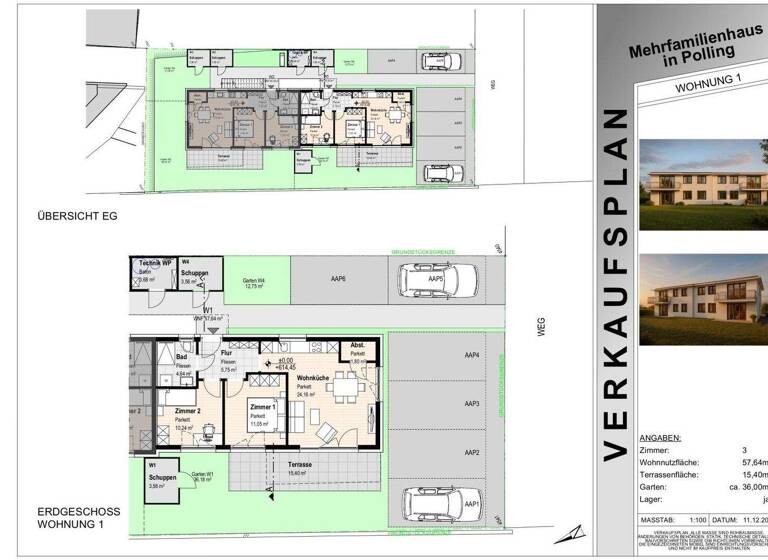 Wohnung zum Kauf - Erstbezug 385.600 € 3 Zimmer 57,6 m² EG Polling in Tirol 6404
