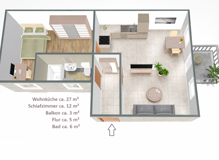 Wohnung zur Miete 432 € 2 Zimmer 54 m² 1. Geschoss Heinrich-Schütz-Straße 7 Lutherplatz Halle (Saale) 06110