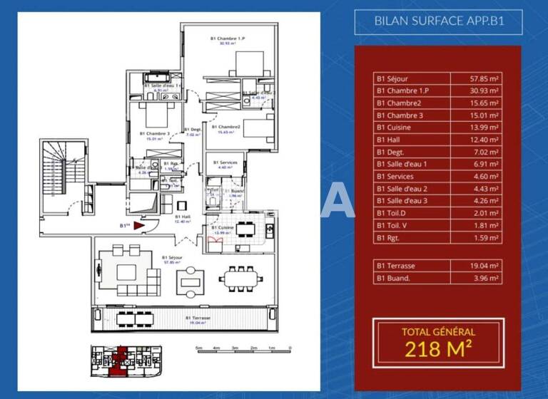 Studio zur Miete 3.048 € 4 Zimmer 212 m² 4. Geschoss Résidence FIFA Almadies, Almadies 12 000, A