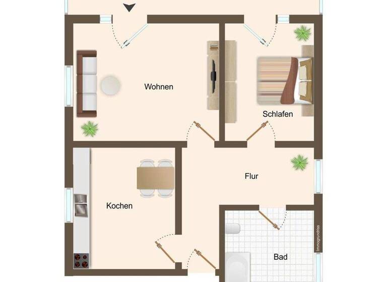 Wohnung zur Miete - Erstbezug 627 € 2 Zimmer 50,6 m² EG Aegidienberg Bad Honnef 53604