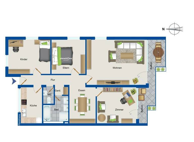 Wohnung zum Kauf 695.000 € 4,5 Zimmer 113 m²<br/>Wohnfläche 1.<br/>Geschoss Obermenzing München 81245