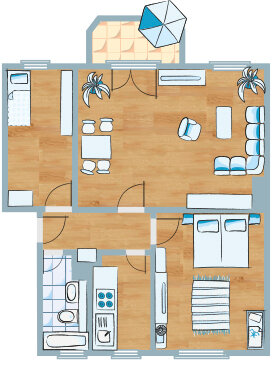 Wohnung zur Miete 465 € 3 Zimmer 68,4 m²<br/>Wohnfläche 3.<br/>Geschoss 01.03.2025<br/>Verfügbarkeit GutsMuthsstraße 4 Nord Brandenburg 14770