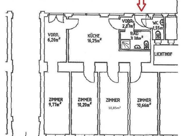 Bürofläche zur Miete 754 € 4 Zimmer 75 m² Bürofläche Wien 1070
