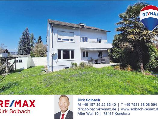 Mehrfamilienhaus zum Kauf 8 Zimmer 230 m² 786 m² Grundstück frei ab sofort Hegner Straße 5 Dettingen Konstanz-Dettingen 78465
