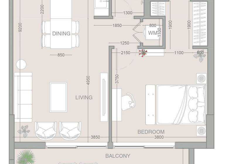 Wohnung zum Kauf provisionsfrei 374.195 € 2 Zimmer 99,6 m² Dubai 00000