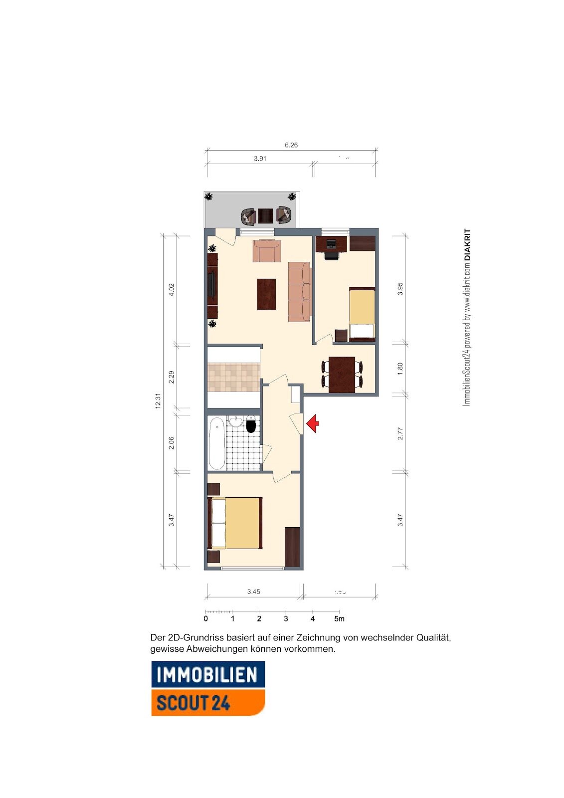 Wohnung zur Miete 300 € 3 Zimmer 56,3 m²<br/>Wohnfläche 4.<br/>Geschoss Am Stadtpark 24 Helbersdorf 611 Chemnitz 09120