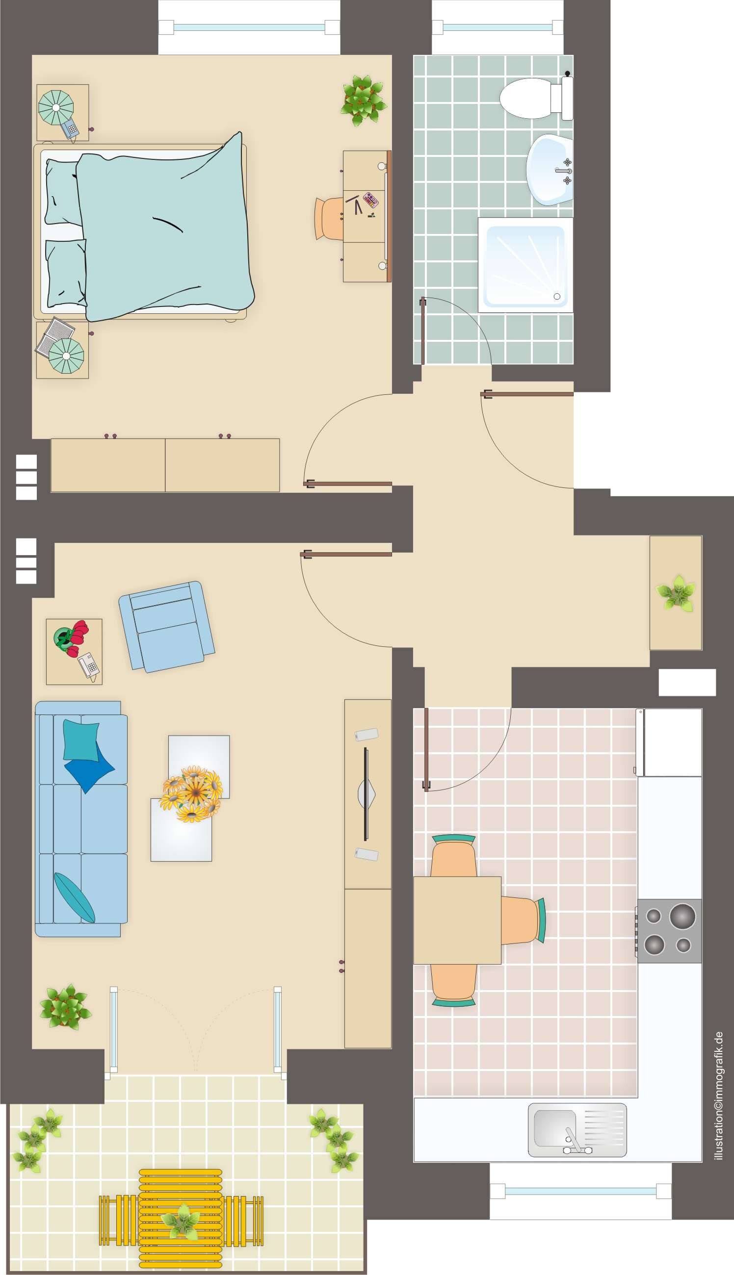 Wohnung zur Miete 480 € 2 Zimmer 52 m²<br/>Wohnfläche 3.<br/>Geschoss Frohnhausen Essen 45144