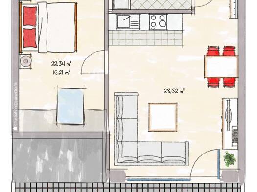 Wohnung zur Miete 780 € 2 Zimmer 59,8 m² Stockenkamp 35 Rorup Dülmen 48249